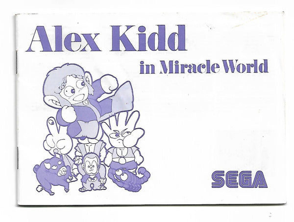 Manual Alex Kidd in Miracle World (MS)